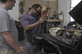 Alan and Kevin installing new fenders