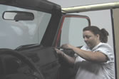 Shannon installs her new roll cage